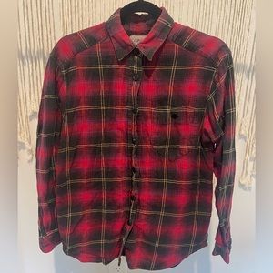 Vintage Cabin Creek Plaid Flannel Button-Down Long Sleeve Skirt Sz M
